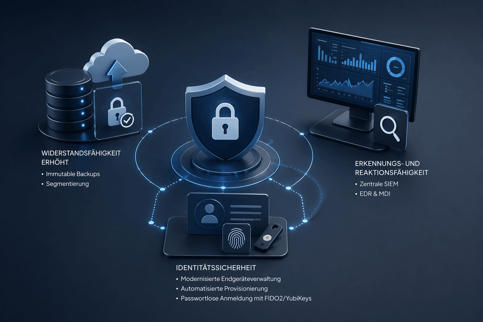 Lösungs-Detail: Komplette Erneuerung der IT mit Security by Design — Microsoft Intune, CrowdStrike, Veeam